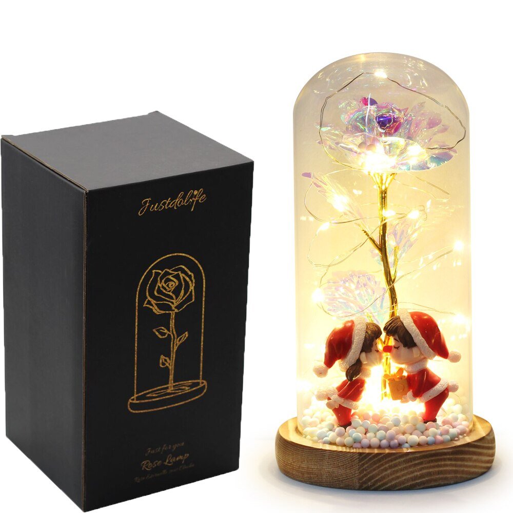 Eternal Rose Under Bell 24K Gold Bear Figurines - Eternal Rose Store