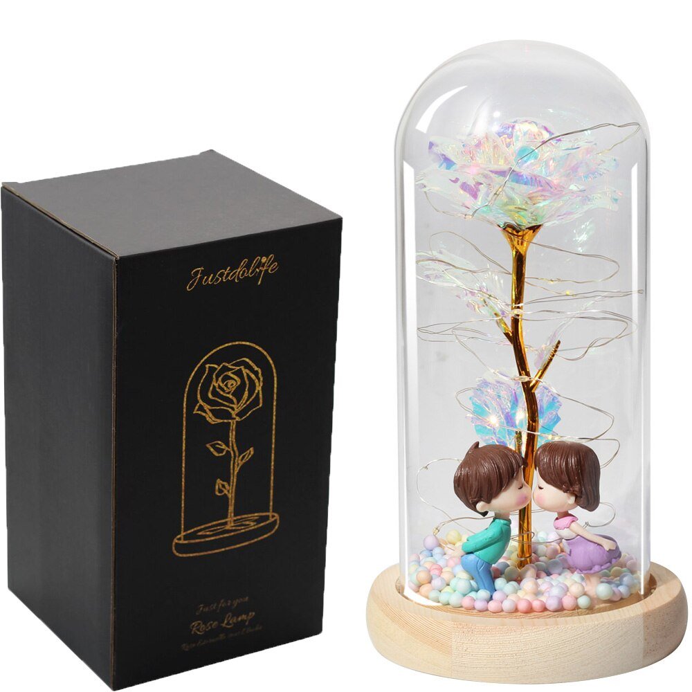 Eternal Rose Under Bell 24K Gold Bear Figurines - Eternal Rose Store