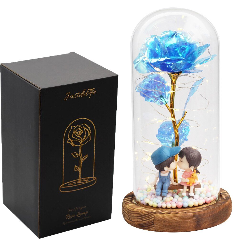 Eternal Rose Under Bell 24K Gold Bear Figurines - Eternal Rose Store