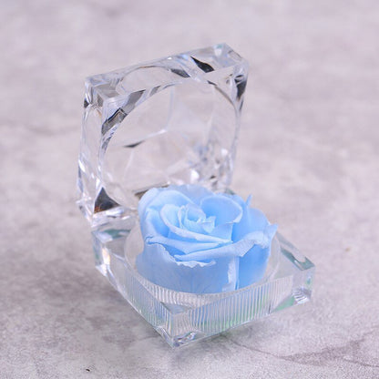 Eternal Rose small glass box (choice of color)