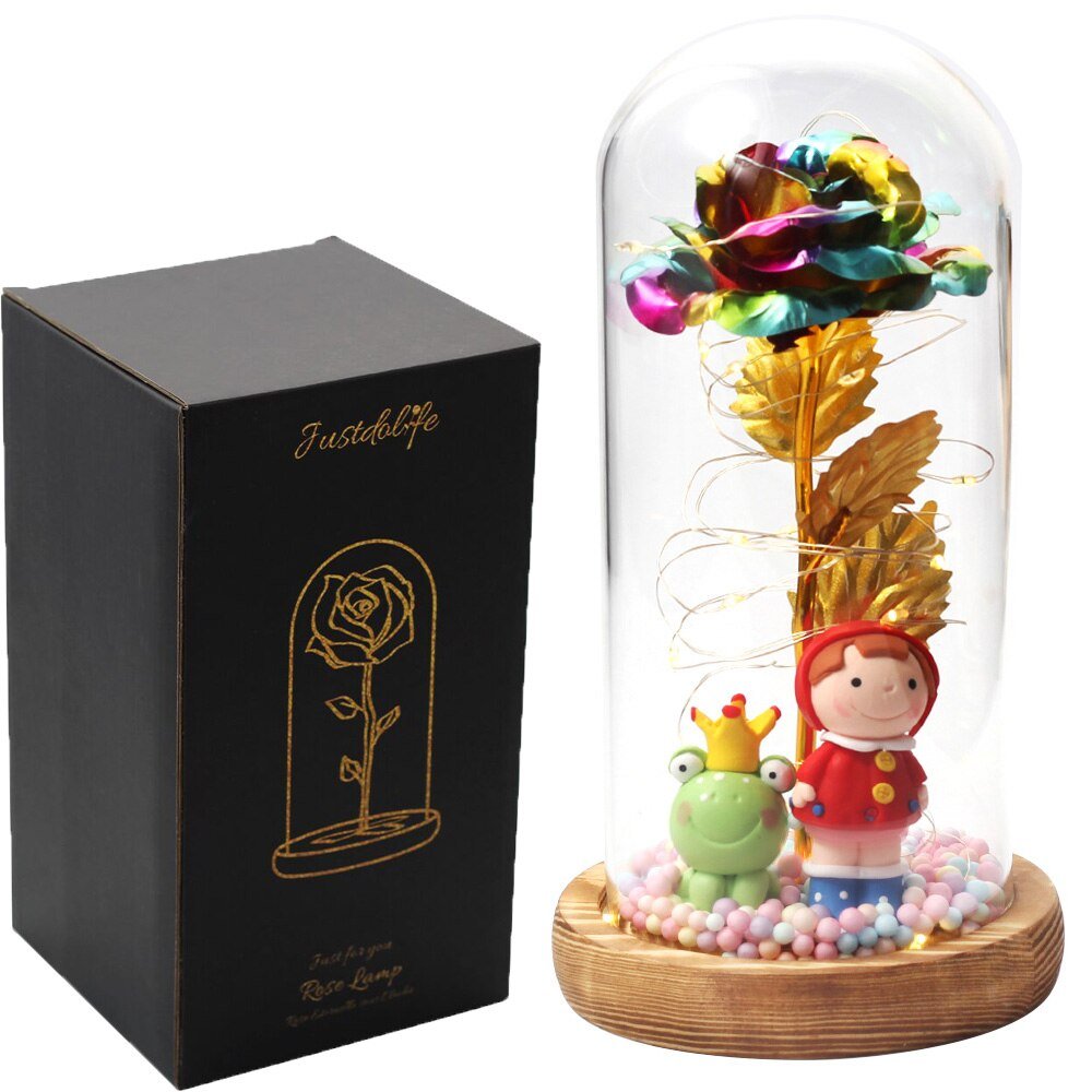 Eternal Rose Under Bell 24K Gold Figurines - Eternal Rose Store