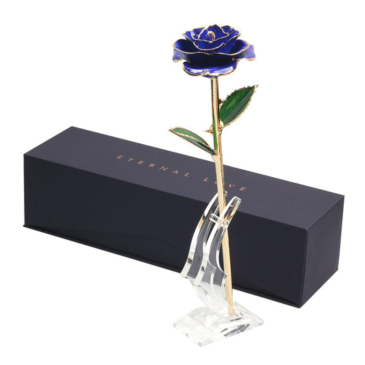 Eternal Rose Box: Colors Blue Gold 24K - Eternal Rose Store