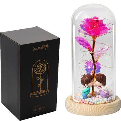 Eternal Rose Under Bell 24K Gold Bear Figurines - Eternal Rose Store