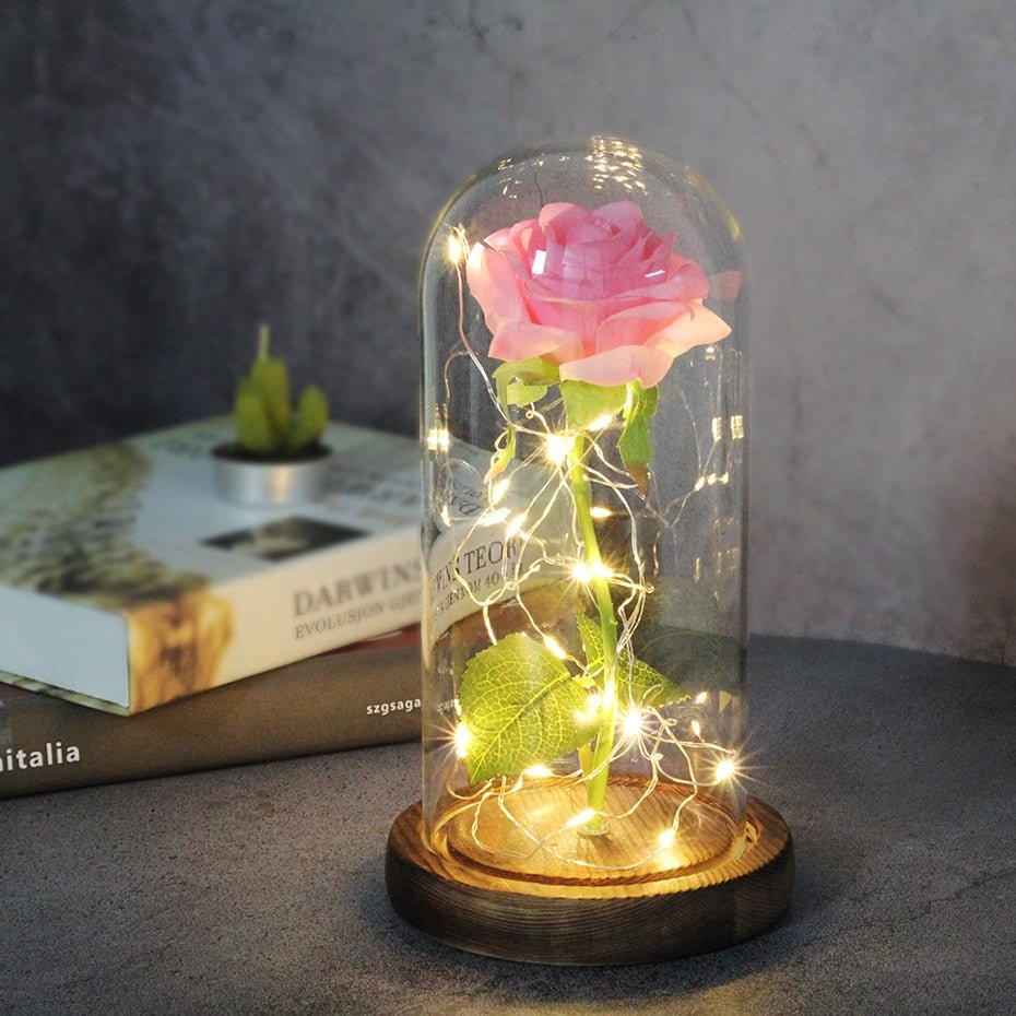 Eternal Rose Under Bell & LED (Choice of Colors) - Eternal Rose Store