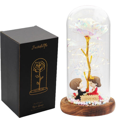 Eternal Rose Under Bell 24K Gold Bear Figurines - Eternal Rose Store