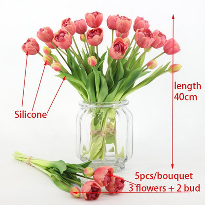 Artificial Plant - Silicone Tulips for Decoration