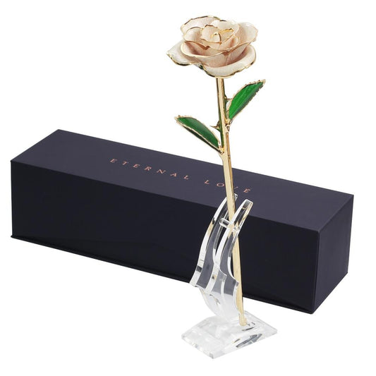 Eternal Rose Box: White Color <br> 24K Gold - Eternal Rose Store