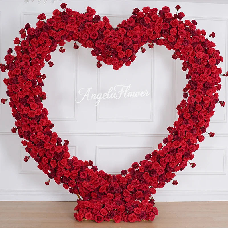 5D Red Rose Flower Wall - Ideal for Weddings & Party Decor