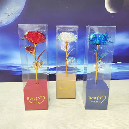 Eternal Rose with Gold Effect Finish – A Unique Gift for Special Moments