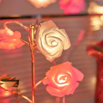 Rose LED String Lights - Romantic Valentine's Day & Proposal Decor