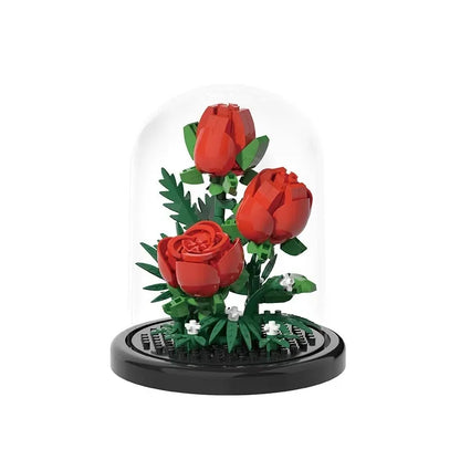 Immortal Flower Under Glass Dome – Elegant Construction Toy