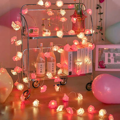 Rose LED String Lights - Romantic Valentine's Day & Proposal Decor