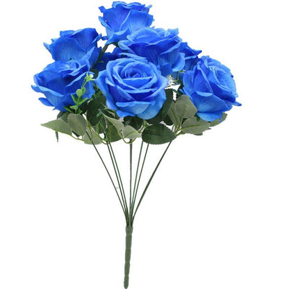 Elegant Silk Eternal Rose Bouquet - 10 Roses for Weddings and Home Décor