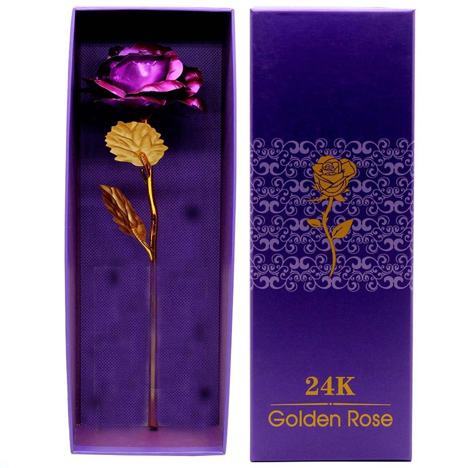 Box: Eternal Rose Violet 24 k Gold - Eternal Rose Store